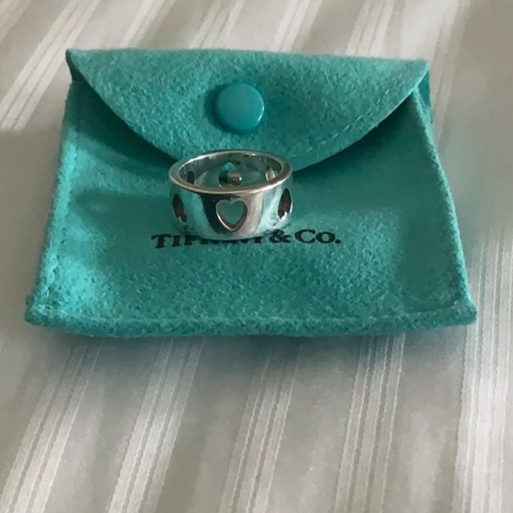 Tiffany’s heart ring. Sterling silver